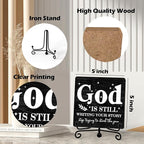Home Decor, Farmhouse Shelf Decor For Living Room, Boho Aesthetic Table Decorations, Christian Gifts For Women Men, Entryway Tv Stand Fireplace Mantle Coffee Table Decoration (story-03)