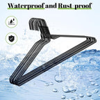 Wire Metal Hangers 100 Pack, Black Slim Clothes Hanger 16 Inch 12 Gauge, Bulk Dry Cleaner Hangers for Standard Size Coat, Suits, Shirts, Pants, Skirts