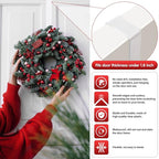 12" Wreath Hangers for Front Door,Non Scratch Wreath Door Hanger,Over The Door Hooks Hanger Easter Fall Halloween Christmas Decorations Indoor Outdoor,Welcome Sign for Front Door Decor,1 Pack