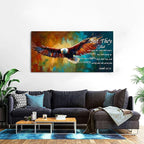 Christian Eagle Wall Art Isaiah 40 31 Poster Bible Verse Wall Decor Inspirational Scripture Canvas Prints Painting Religious Biblical Framed Artwork Bedroom Living Room Home Decoration 29.53x57.87