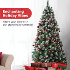 PREXTEX Wine Red Christmas Ornaments Set - 36 Shatterproof Wine Colored Ornaments for Christmas Tree, Holiday, Wreath, and Party Decor - Includes Small, Medium, Large Dark Red Christmas Balls