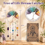 Chakra Dream Catchers Chakra Crystals Stones Crystal Sun Catcher for Windows Hanging Decoration Garden Wall Meditation Yoga Room Decor