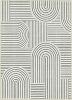 Lahome Abstract 10x14 Area Rugs for Living Room Bedroom, Soft Large Washable Rugs, Ultra-Thin Non-Slip Modern Dining Room Rug Non-Shedding Accent Carpet for Office, Grey/Beige
