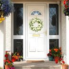 WreathDream Artificial Spring Wreaths for Front Door 22 inch Peony Wreath Summer Wreath with Peony Flower,Hydrangeas, Daisy for Front Door Indoor Outdoor Wedding Home Wall Window Festival Decoration