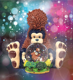 CoTa Global Big Foot Snow Globe – Sparkly Pink Glitter Snow Globe with Cute Animal Figurine, Decorative Tabletop Ornament, Collectible Globe Decor for Adults, Home, Desk, or Shelf Display - 45 mm