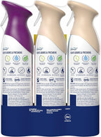 Febreze Air Mist, Air Freshener, Odor Fighting Room Spray, Deodorizer for Home Bathroom Kitchen Office Apartment, Lilac Sunrise, Warm Ocean Breeze, Summer Golden Hour Variety Pack, 8.1oz (Pack of 3)