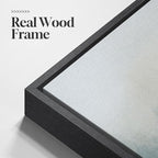 Framed Abstract Landscape Wall Art, 3 Piece Blue Watercolor Canvas Prints Paintings Artwork for Walls, Misty Lake Mountain Nature Pictures for Living Room Dining Room Bedroom Wall Decor 16x24 In