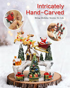 Christmas Snow Globes Light up Snowglobes Christmas Lantern with 8 Songs, 6.99" Christmas Snow Globes for Kids Adults, 6H Timer & Dual Power, Christmas Decorations Indoor, Gifts for Women Men