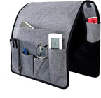 Wanty Sofa Armrest Organizer Couch Arm Chair Caddy Sofa Cover Storage Holder for Remote Control Magazine Book Smart Phone Tablet Drinks and Water Bottle (Gray)