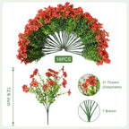 16 Bundles Artificial Fall Flowers for Outdoor Realistic Faux Flower Garden Home Decoration, Hanging Autumn Fall Decor Daisy with Eucalyptus Leaves Fake Plants Greenery Porch Patio Front Door Decors