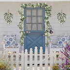 Pinkpum 20'' Eucalyptus Wreath 22'' Daisy Teardrop Swags Set 4 for Front Door Fireplace Hanging Porch Wall Home Window Kitchen Decor Farmhouse Garden Party Indoor Outdoor Summer Spring Fall