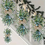 24inch Floral Swag, Greenery Swag Artificial Olive Flower Swag, Greenery Swag Spring Floral Swag Fake Olive Leaves Decorative Swafor Wedding Arch Party Wall Home Garden Decor