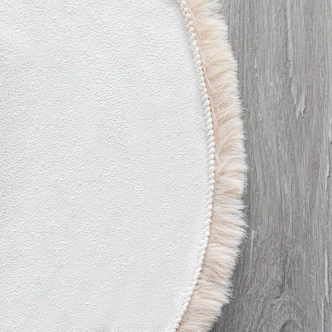 Shag Faux Bunny Washable Fluffy Fur Rug Runners for Hallways Camel Plush Area Rugs for Living Room Bedroom Faux Sheepskin Rug 2x6 Shaped Nursery Rugs