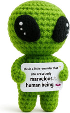 MAMAGIFTREE You are a Truly Marvelous Human Being Crochet Alien – Funny Handmade Gift for Friend, Coworker, Women, Men, Graduation Birthday