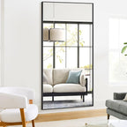 TRAHOME Full Length Mirror, 75"x35" Standing Floor Full Body Mirror for Wall with Aluminum Alloy Frame for Bedroom, Living Room, Dressing Room(Black)