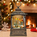 Christmas Snow Globes Lantern, Santa Claus & Church Christmas Decorations Indoor, 6H Timer Battery & USB Powered Light Up Musical Snow Globes for Kids Women Adults Gift Thanksgiving Home Decor