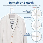 HOUSE DAY White Plastic Hangers 16 Pack, Space Saving Coat Hanger, Clothes Hanger with Non Slip Hooks, Plastic Clothing Hangers for Closet, Ideal for Everyday Use on Shirts, Coats, Pants, Dress