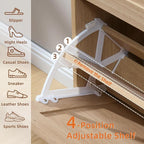LEYAOYAO Shoe Storage Cabinet with 2 Flip Drawers，Narrow Shoe Storage Cabinet Organizer with Legs for Entryway Hallway, Living Room, Bedroom，Hidden Slim Storage Narrow Shoe Rack Cabinet,Natural