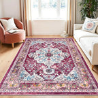 U'Artlines Area Rug 5x7 Boho Washable Soft Carpet for Living Room Bedroom Dining Room Office Indoor Rugs for Home Decor