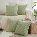 Fancy Homi 4 Packs Decorative Throw Pillow Covers for Living Room Couch Bed, Modern Farmhouse Boho Home Décor Accent Cushion Case, 22" x 22", Sage Green