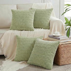 Fancy Homi 4 Packs Decorative Throw Pillow Covers for Living Room Couch Bed, Modern Farmhouse Boho Home Décor Accent Cushion Case, 26" x 26", Sage Green