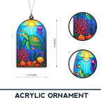 Bring Ocean Beauty to Your Christmas Tree, Christmas Ornaments 2026, Sea Turtle Gifts for Women, Acrylic Hanging Ornaments Ocean Turtle Pendant Decorations, Beach Christmas Ornaments for Home Decor