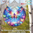 Butterfly Elf Stained Glass Orament - Christmas Ornament - Christmas Decorations for Tree - Holiday Present ldeas - Gift Exchange