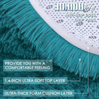 OLANLY 2x3 Machine Washable Small Bedside Rug, Soft Fluffy Shaggy Entryway Throw Rugs for Bedroom, Living Room, Indoor Floor Carpet for Kids Girls and Boys, Nursery Rooms, Home Decor Aesthetic, Teal