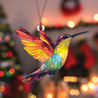 Hummingbird Gifts for Women, Colorful Hummingbird Ornament, Bird Ornaments for Christmas Tree, Hanging Decor for Door, Yard, Outdoor or Windows, Home Decor, Birthday Gift for Mom