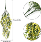 2 Pcs Artificial Lavender Teardrop Rattan, Spring Summer Front Door Hanging Floral Swags for Wall Basket Filler, Garden Home Easter Decoration-28.7in(Yellow)