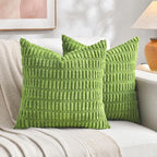 Fancy Homi 4 Packs Decorative Throw Pillow Covers for Living Room Couch Bed, Modern Farmhouse Boho Home Décor Accent Cushion Case, 14" x 14", Lime Green