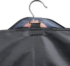 Univivi 8 Pack Suit Bags 43" Waterproof Black Garment Bag, Coat Covers from Dust with Zipper and Transparent Window, for Hanging Clothes, all coats, suits, women shirts, tuxedos, uniforms, winter