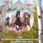 Christmas Ornaments - Stained Glass Christmas Decor - Horse Ornaments for Christmas Tree - Christmas Tree Ornament - Gifts for Friends, Coworker - Xmas Gift Ideas - Gift Exchange