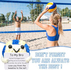 Handmade Collectible Volleyball - Gift for Brother,Funny Sports Gifts for Him,Man Cave Decor for Volleyball Fans,Emotional Support Gift for Bro & Best Buddy,Brother Birthday Gifts