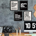 DSHFG Motivational Inspirational Office Wall Art Decor Prints Set of 4, Motivational Wall Decor Trendy Retro Posters for Office Home Decor, 12x16 Unframed