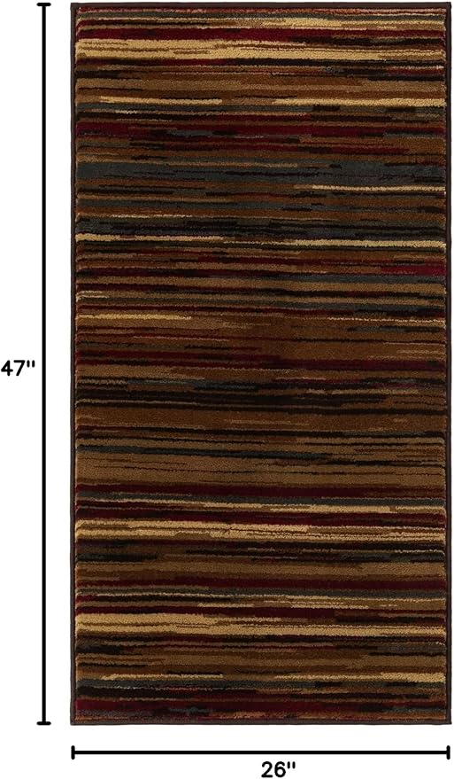 Unique Loom Barista Collection Area Rug - Icatu (2' 2" x 3' 11" Runner, Beige/Brown)