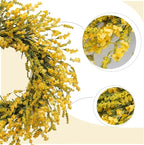 TEMPUS 20 Inch Yellow Flower String for Front Doors Wreath Spring and Summer Wreath for Indoor and Outdoor Decor Rustic and Farmhouse Style Home Decor（Yellow ）