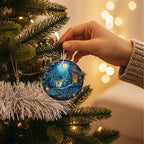 Jabihome Christmas Ornaments 2025, Exchange for Women, Men, Collectible Dated Year Ornaments for Tree, Unique Acrylic Suncatcher, Printed Stained Glass Effect Decor (Moonlit Forest)