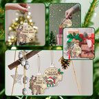 Christmas Reindeer Snowflake Ornaments for Trees Decorations, Wooden Countdown Hanging Pendant Charms Xmas Elk Decorative DIY Craft Hanging Ornaments for Christmas Decorations