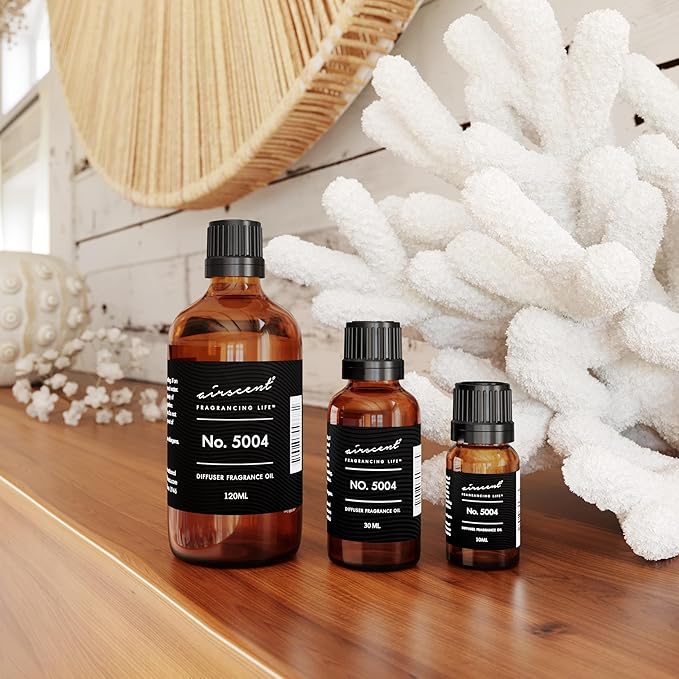 AirScent Fierce-Inspired Diffuser Oil - No. 5004 A and F Perfume Dupe - Premium Fragrance Oil Blend for Ultrasonic and Waterless Diffusers and Crafting - 10 ml, 0.34 fl oz Glass Bottle with Dropper