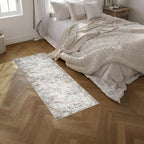 2'x5'Runner Rug Washable Rug: Modern Abstract Soft Thin Runner Rug Brown Grey