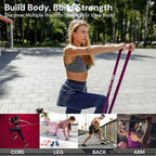 Premium Latex Free Resistance Bands for Working Out - Set of 5 + Carrying Bag | Non Latex Pull Up Loop Workout Bands Resistance for Women and Men | Stretching, Exercise and Muscle Training