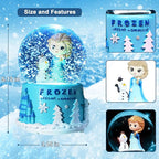 Snow Globe, Princess Snow Globes for Girls, Music Snowglobe with Automatic Snowflakes, Christmas Birthday Princess Gifts for 6 7 8 9 10 11 12+ Year Old Girls Kids