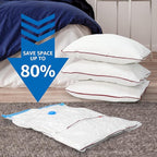 Simple Deluxe Vacuum Storage Bags 20 Pack, Space Saver Bags with Hand Pump, Vacuum Seal Bags for Clothing Travel, Comforters, Blankets, Bedding, Pillows (4 Jumbo/4 Large/4 Medium/4 Small/4 Roll M)
