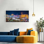 AIYISU Las Vegas Wall Art Skyline Cityscape Picture Wall Decor City Lconic Landscape Picture Nevada Sign Canvas Prints Painting Poster Modern Artwork for Bedroom Living Room Home Decoration 24x48”