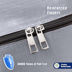 Cosy Family 4 Pack Heavy Duty Extra Large Moving Bags with Backpack Straps - Strong Handles & Zippers, Storage Totes For Space Saving, Fold Flat, Alternative to Moving Box (X-Large-Set of 4, Silver)