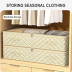 Foldable Under Bed Storage–Under Bed Storage Containers Non-Woven Fabric with Dual Zipper, Closet Organizers for Clothing, Bedding–Space-Saving Storage For Bedroom (7 in)