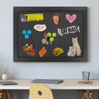 AKTOP Black Cork Board Bulletin Board with Linen 20" X 30", Large Framed Corkboard for Wall, Hanging Pin Board Picture Board for Home Office Decor, Cute Vision Board with Pushpins