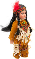 Native American Doll Magena 10-Inch Porcelain Doll