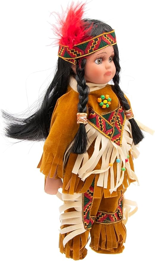 Native American Doll Magena 10-Inch Porcelain Doll